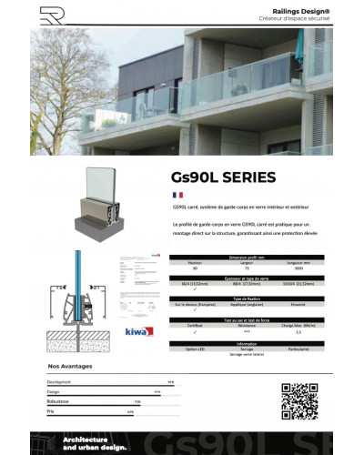 GS90 LONG Das Glasgeländer
