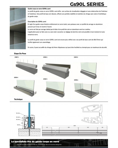 GS90 LONG Das Glasgeländer
