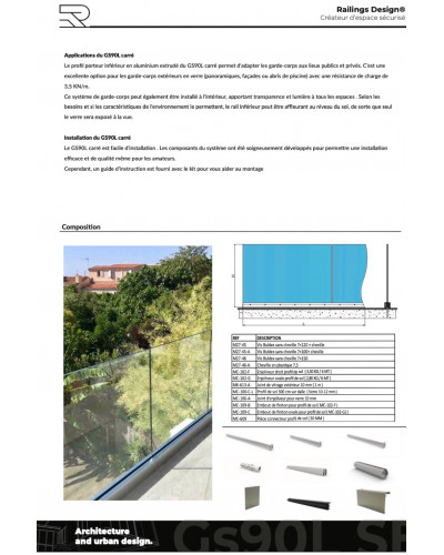 GS90 LONG Das Glasgeländer