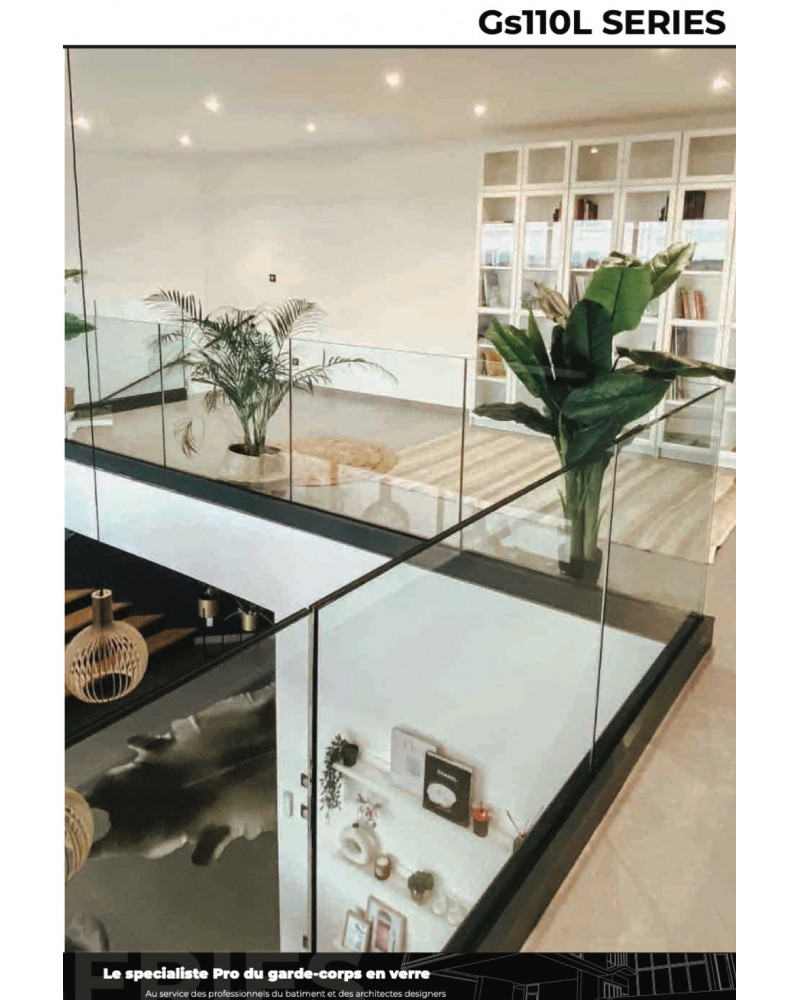 GS110L Glass terrace railing