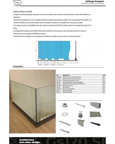 GS120 Das günstige Glasgeländer
