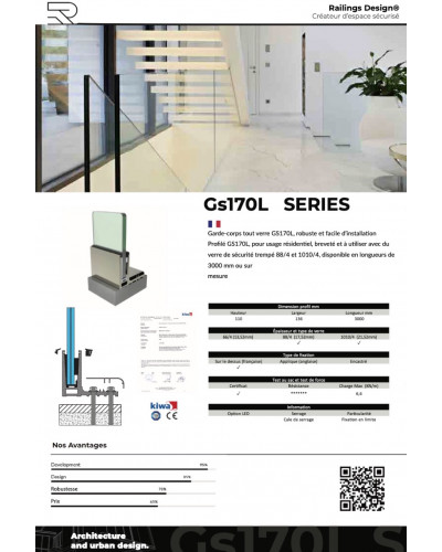 GS170L The interior glass balustrade