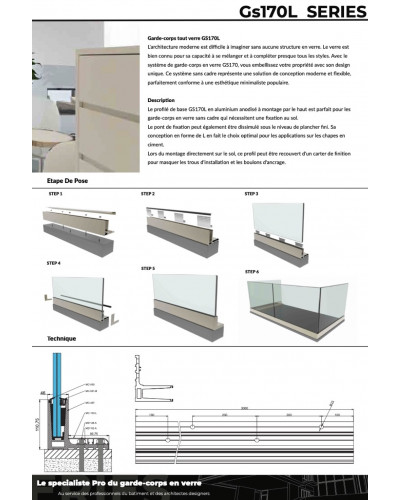 GS170L The interior glass balustrade