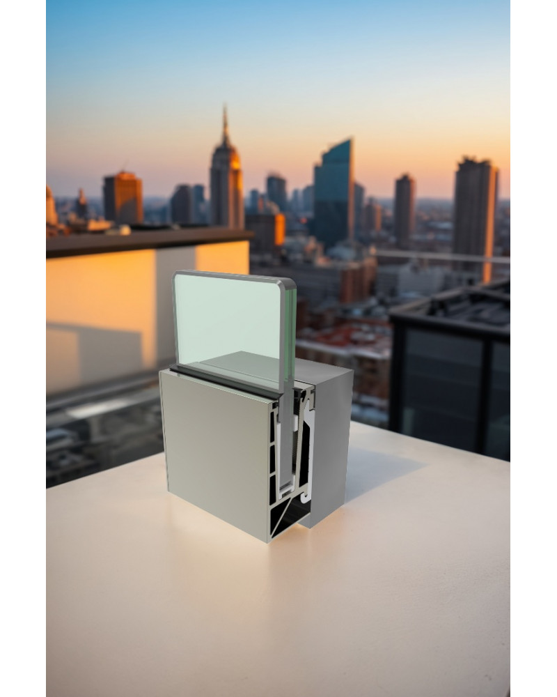 GS160L Surface-mounted glass balustrade