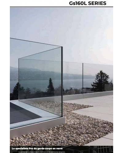 GS160L Das Glasgeländer für die Wandmontage