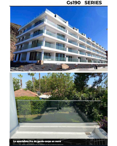 GS190 Exterior Glass Railing