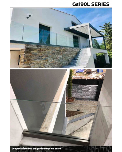 GS190L Das Glasgeländer für den langen Außenbereich