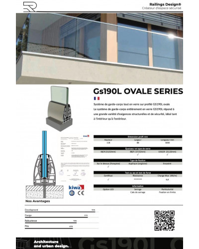 GS190L OVAL Das Glasgeländer