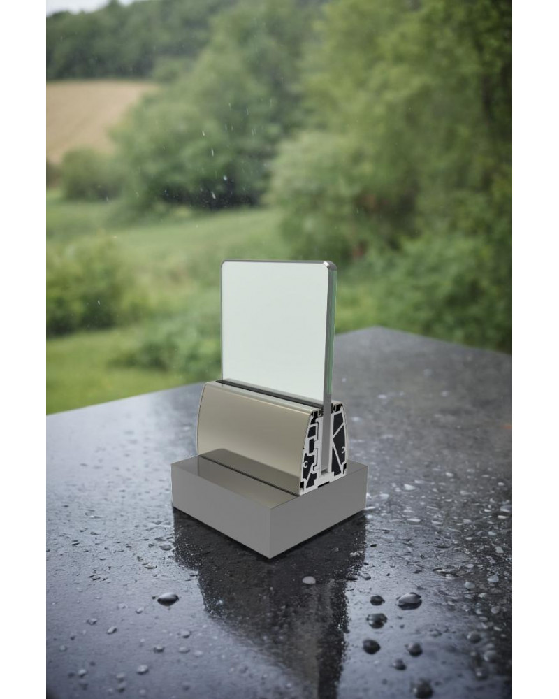 GS90L Garde-corps verre ovale mezzanine