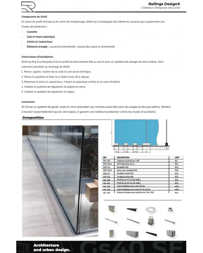 GS40 Das Glasgeländer