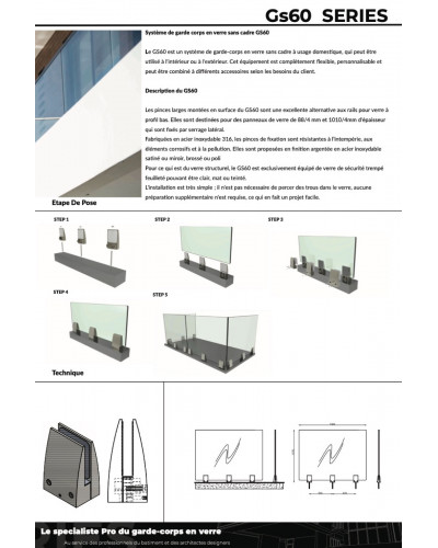 GS60 Das Glasgeländer Schwimmbad