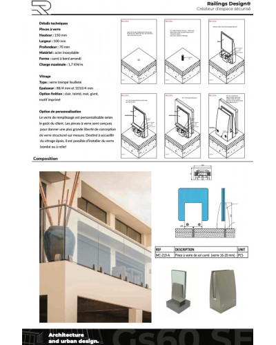 GS60 The Glass Swimming Pool Guardrail