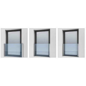 Glass window railing